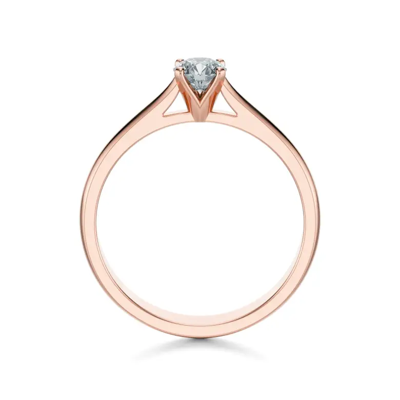 Pierścionek z diamentem różowe złoto AJPZ_004